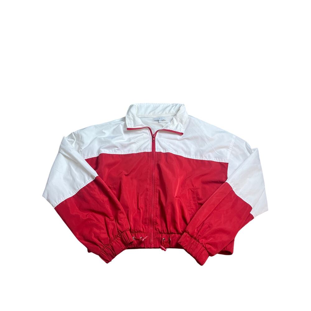 IRIS White Full-Zip Windbreaker Jacket Size L